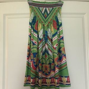 Ruched strapless dress